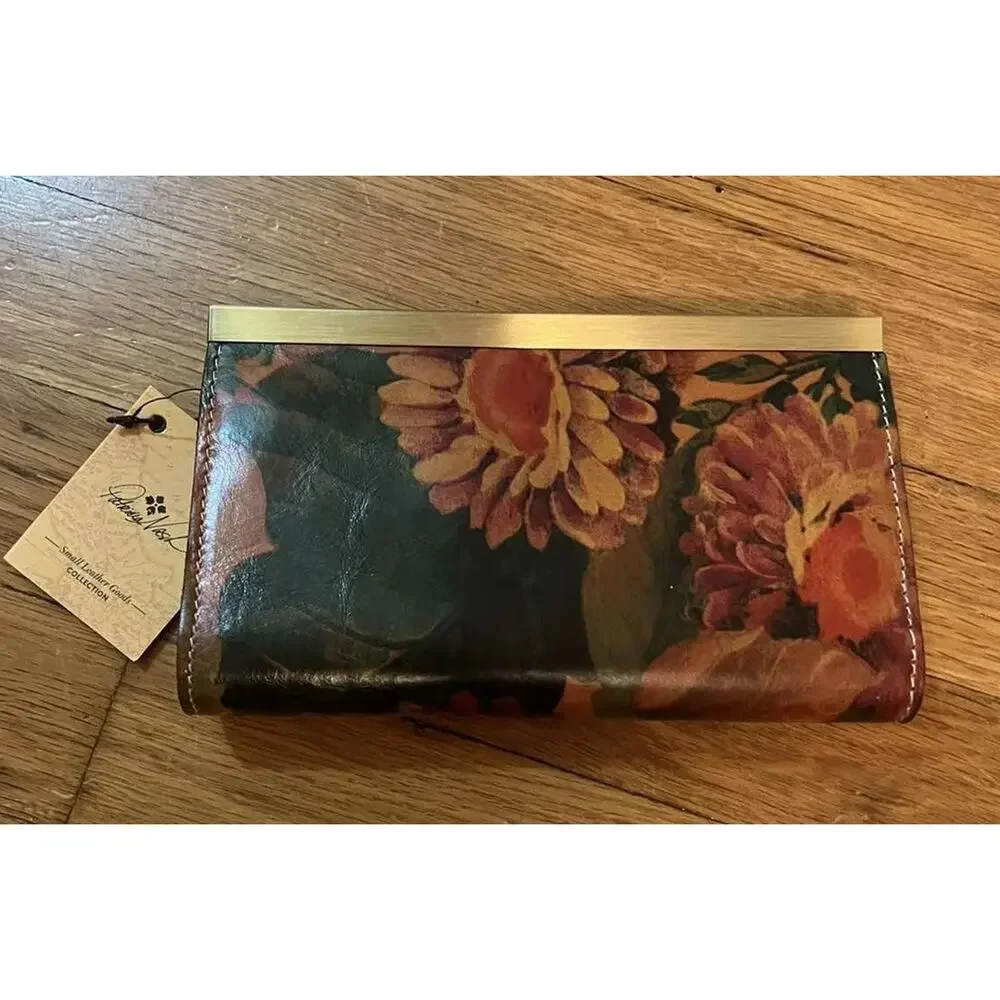 Patricia Nash Multicolor Floral Leather Frame Wallet B000603